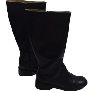 L.L. BEAN BLACK LEATHER RIDING BOOTS 6 W